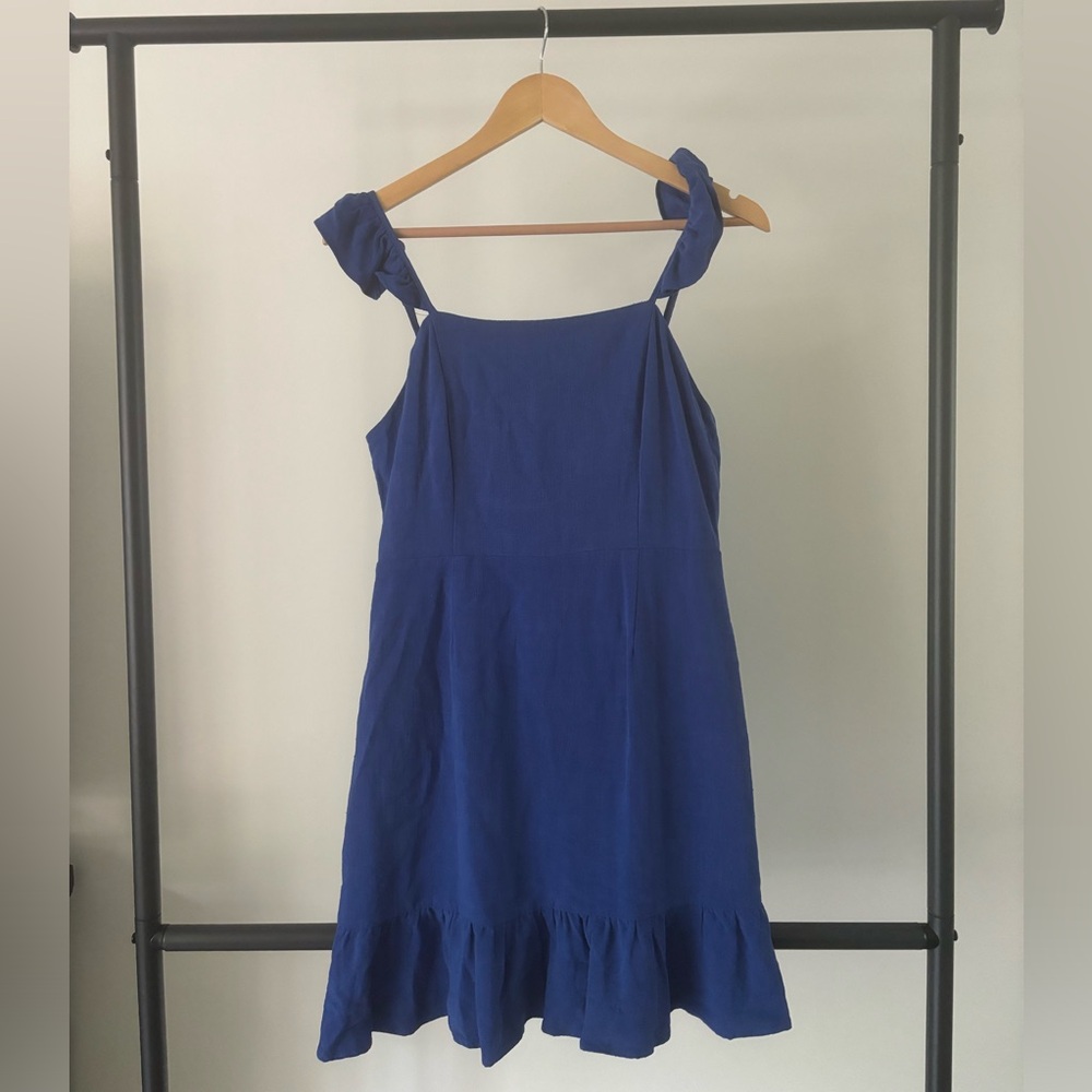 NEW with tags - Women’s size medium, royal blue mini dress, Dry Goods.